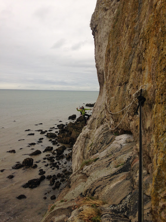 Guided trad climbing